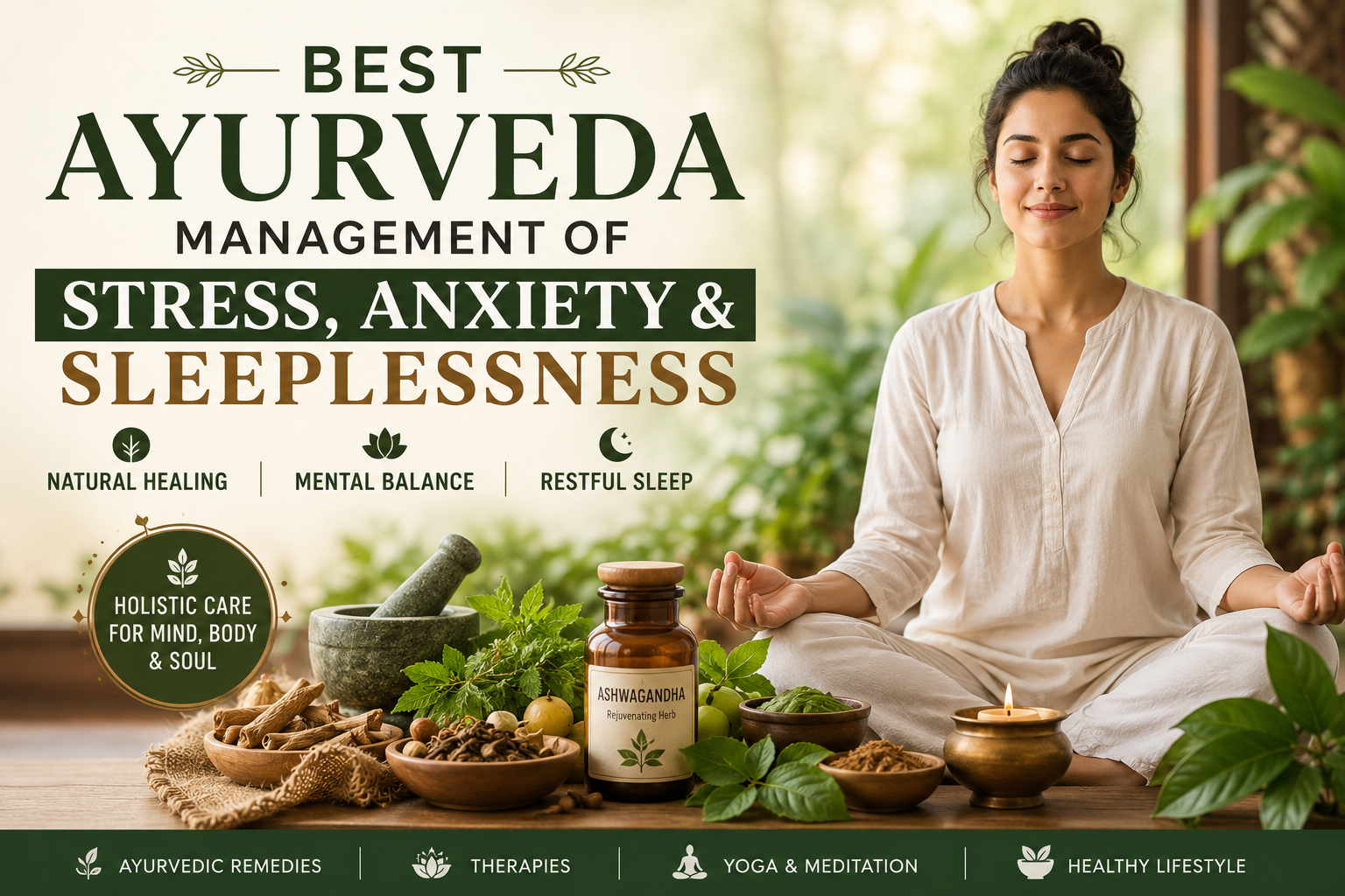 best ayurveda management of stress, anxiety and sleeplessness